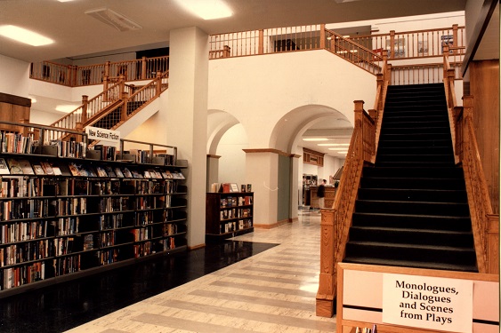 Central Library wooden grand staircase, 1990s